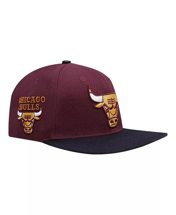 

Мужская темно-бордовая, черная двухцветная бейсболка Chicago Bulls Gold Rush Snapback Pro Standard, красный