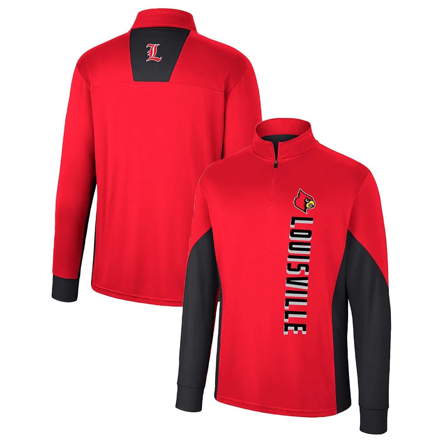 

Мужская красная ветровка с молнией в четверть Louisville Cardinals Bart Colosseum
