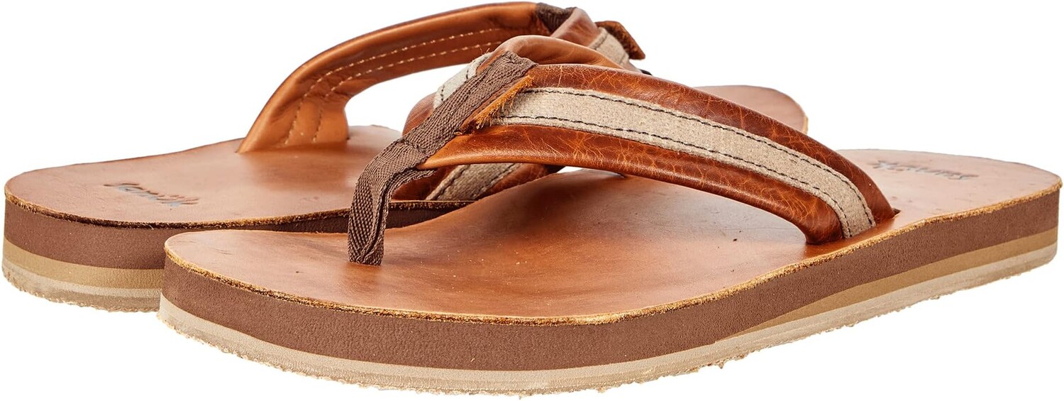 

Шлепанцы Hullsome Leather Soft Top Sanuk, цвет Tan