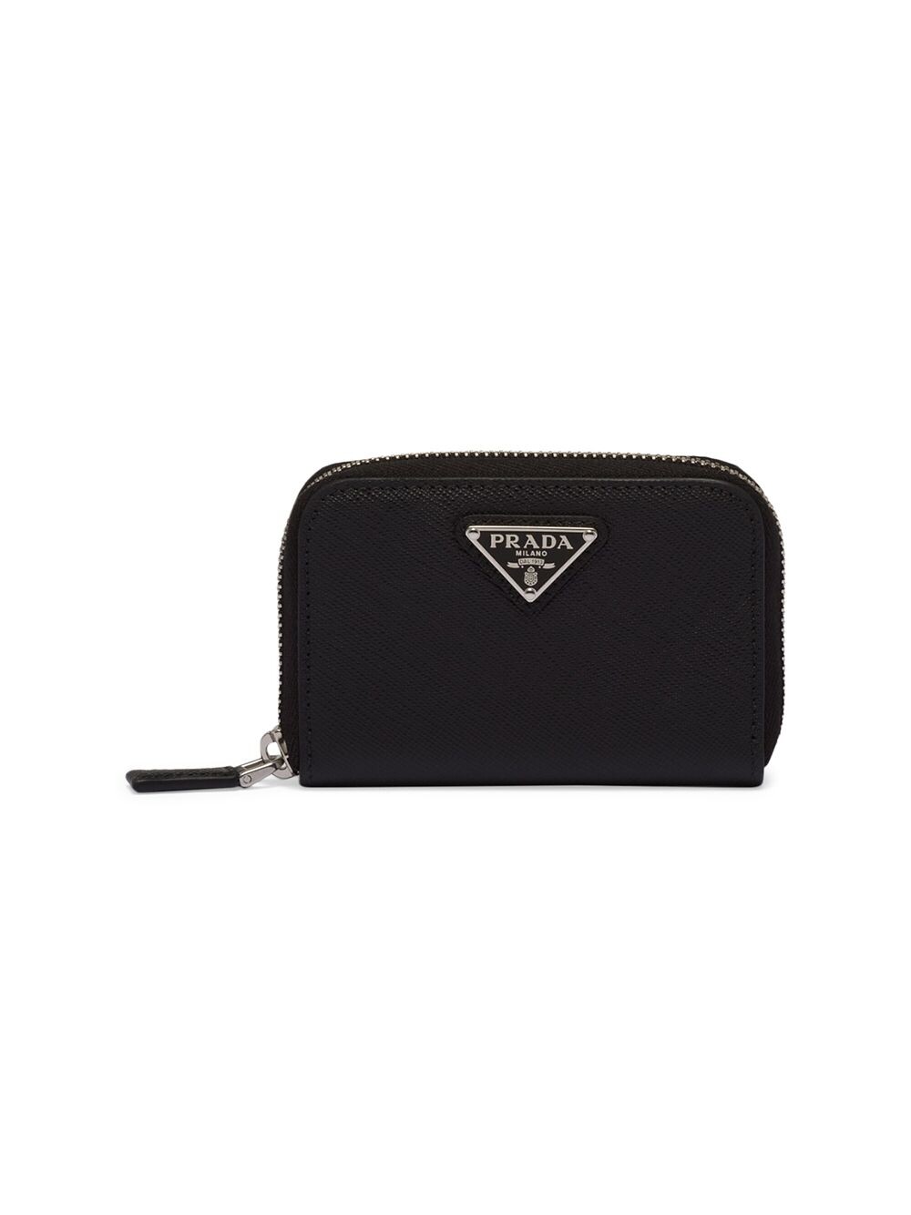

Кошелек для монет из сафьяна Prada, черный
