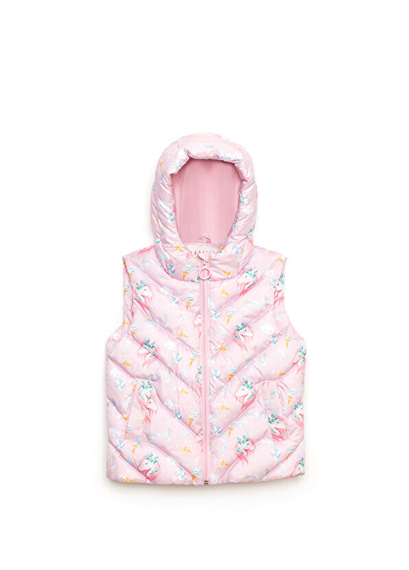 

Розовый жилет для девочек с капюшоном unicorn wonderland Miss Muse