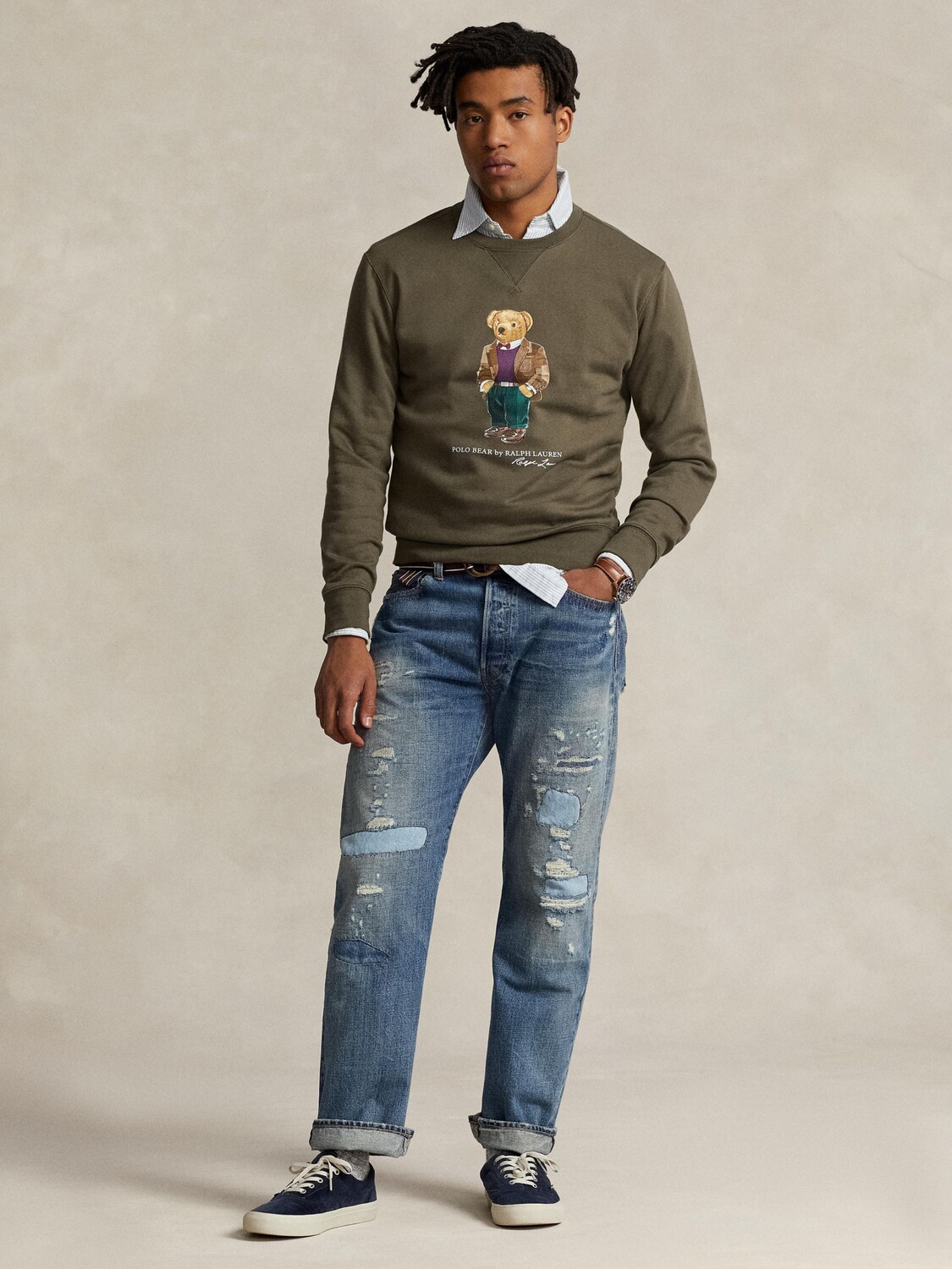 

Толстовка Polo Bear Ralph Lauren, экспедиция оливкового медведя, Зеленый