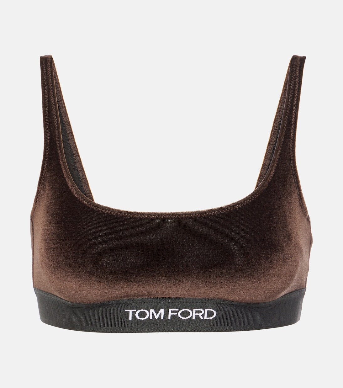 

Велюровый топ-бюстгальтер Tom Ford, коричневый