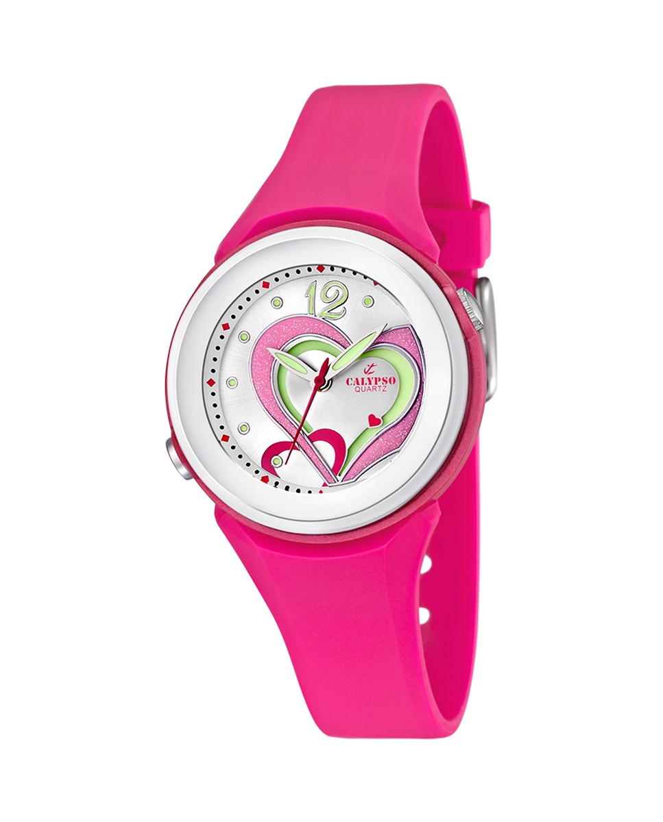 K5576/5 Модные розовые женские часы из каучука Calypso, розовый декор настенный 20 1х50 5 calypso 1 аквамарин