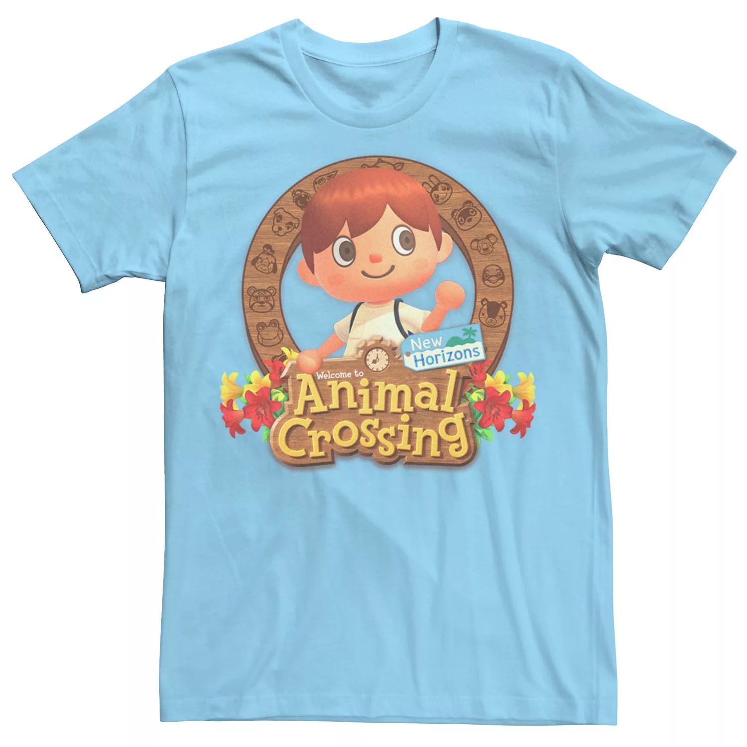 Мужская футболка Animal Crossing New Horizons Villager с портретом Licensed Character