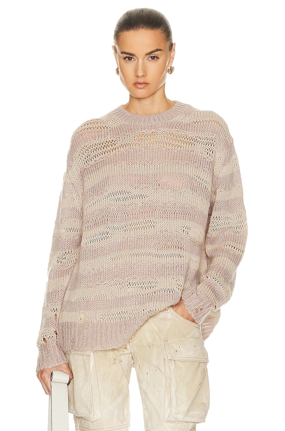 

Свитер Acne Studios Distressed, цвет Warm Beige & Champagne