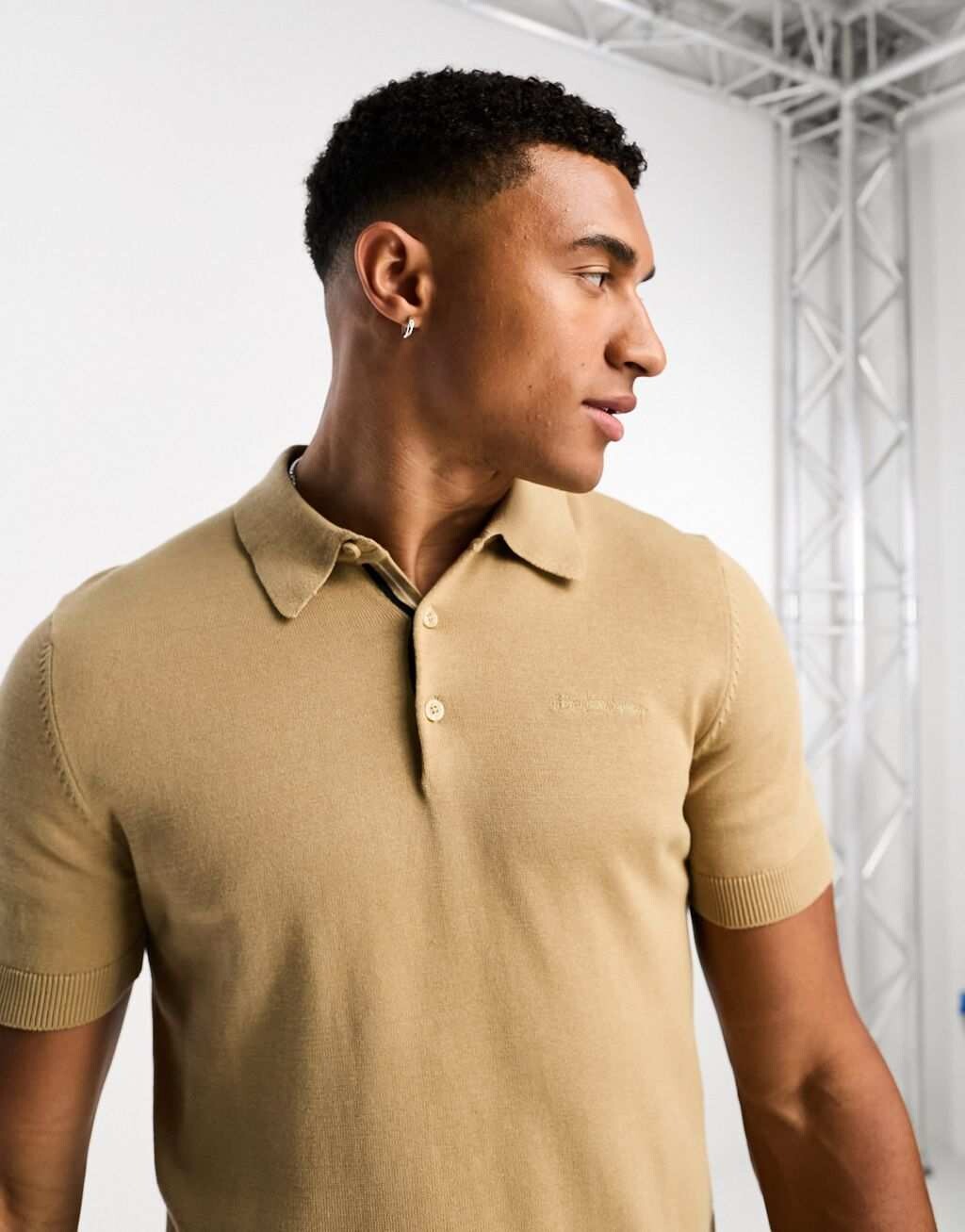 

Светло-коричневая футболка-поло Ben Sherman Signature