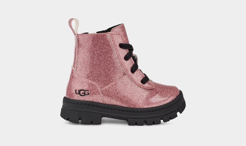 

Сапоги Ashton Lace Up Glitter UGG, розовый