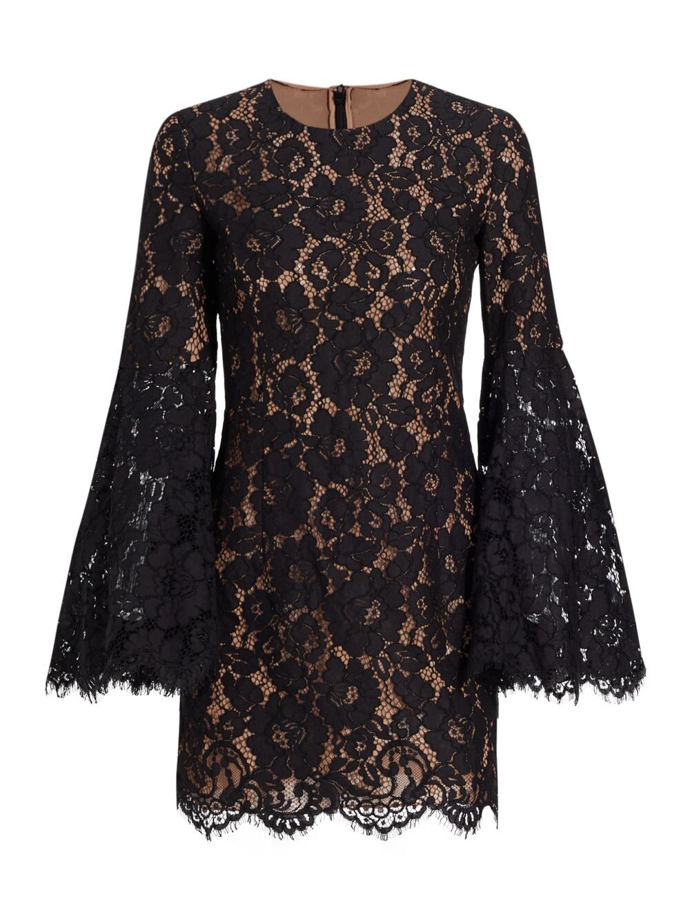 

Кружевное мини-платье с расклешенными рукавами MICHAEL Michael Kors, черный