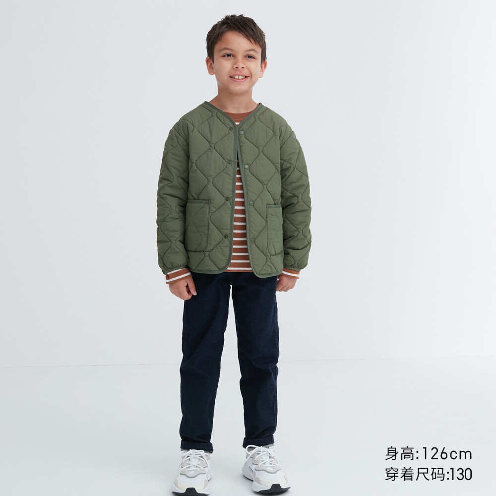 

Uniqlo детская теплая куртка с утеплителем, стеганое хлопковое пальто, можно стирать в машине