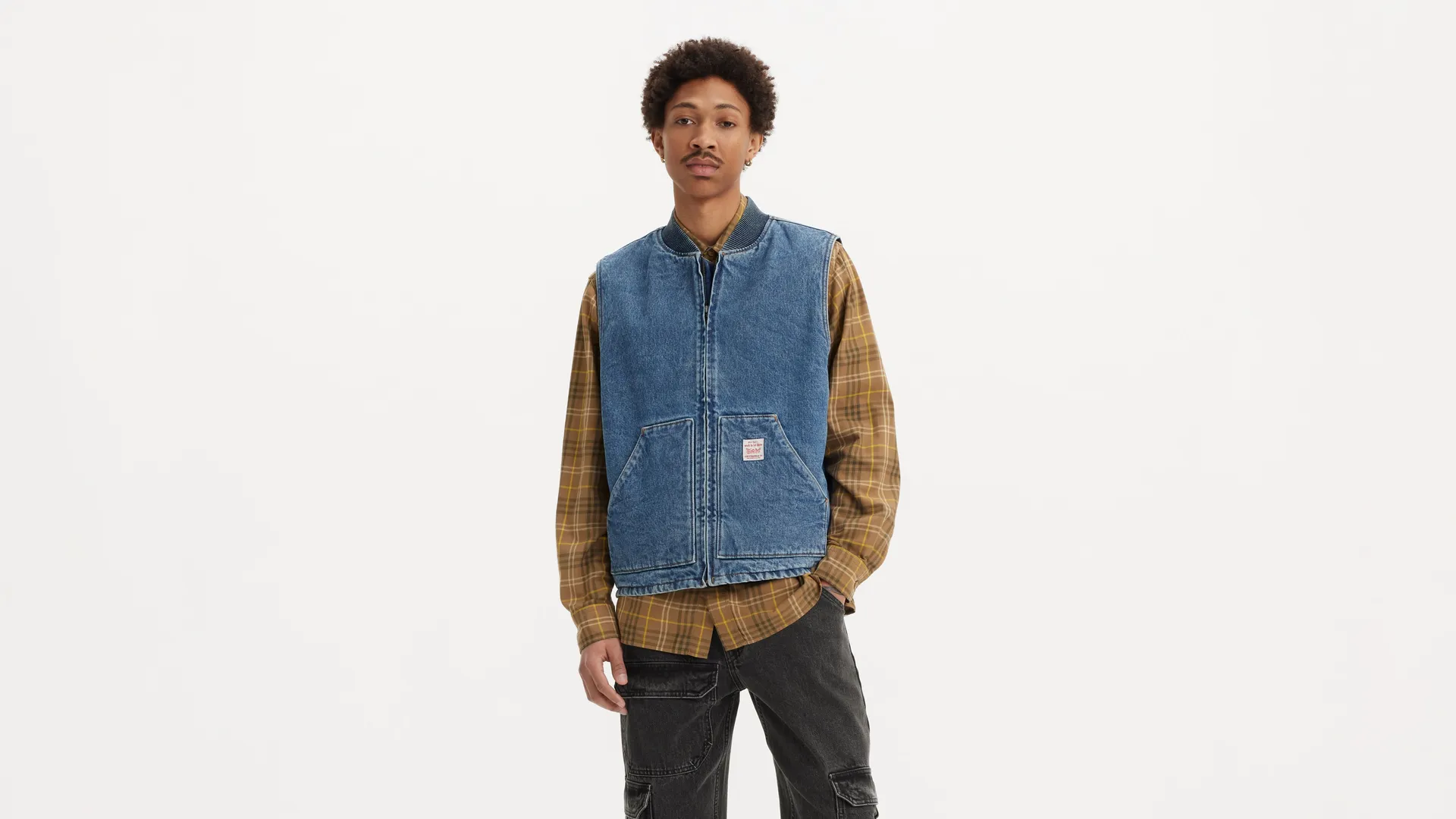 

Сансом жилет Levi's, цвет Vintage Indigo - Medium Wash