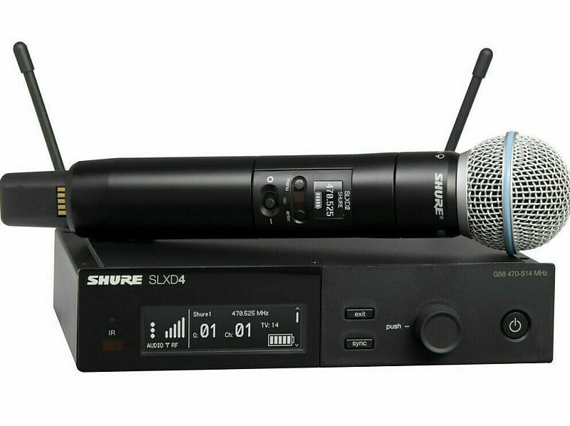 Микрофон Shure SLXD24/B58-J52 Wireless System Beta58A Handheld Transmitter guitar wireless system transmitter receiver built in rechargeable wireless guitar transmitter