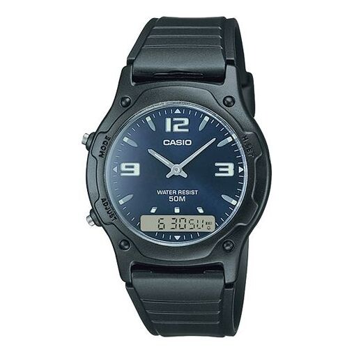 

Часы CASIO Quartz Waterproof Sports BlackBlue Dial BlackBlue Dial Mens BlackBlue Analog/Digital Combo, синий