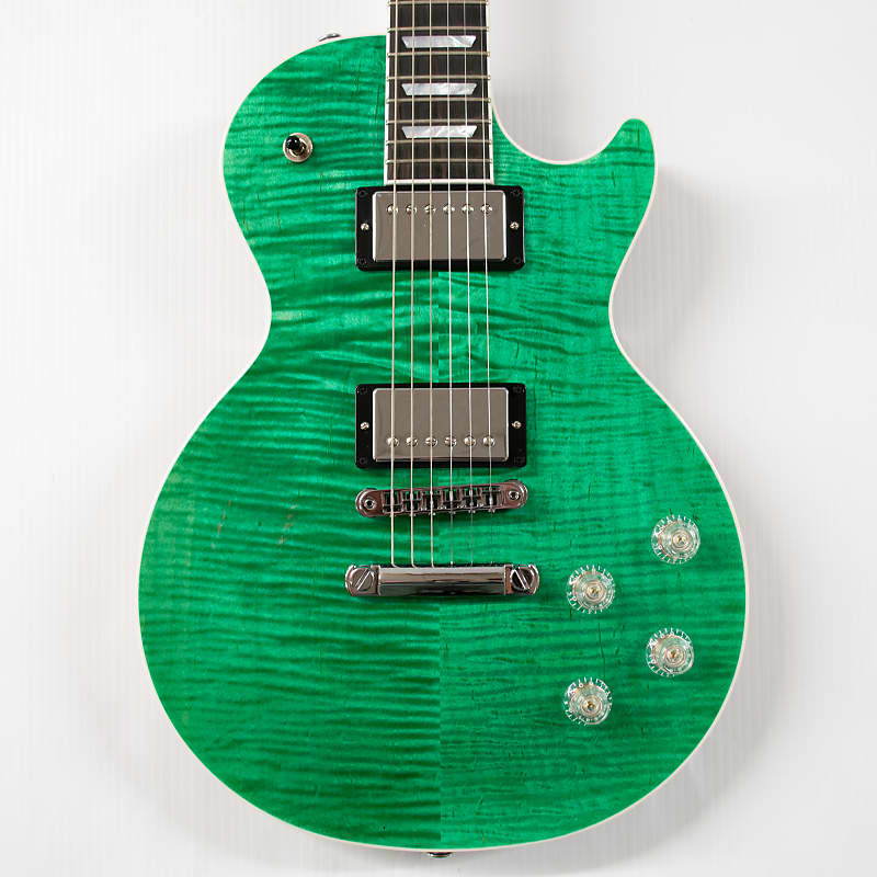 Электрогитара Gibson Les Paul Modern Figured Electric Guitar - Seafoam Green электрогитара les paul stagg svycst bk