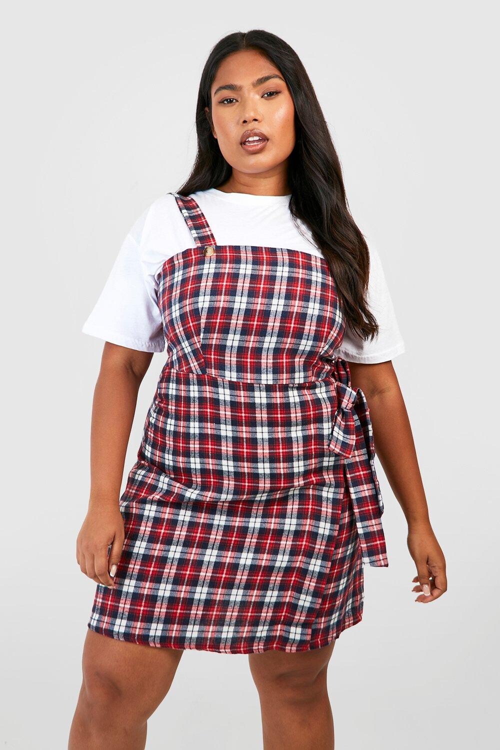 

фланелевое платье-джемпер Boohoo, красный