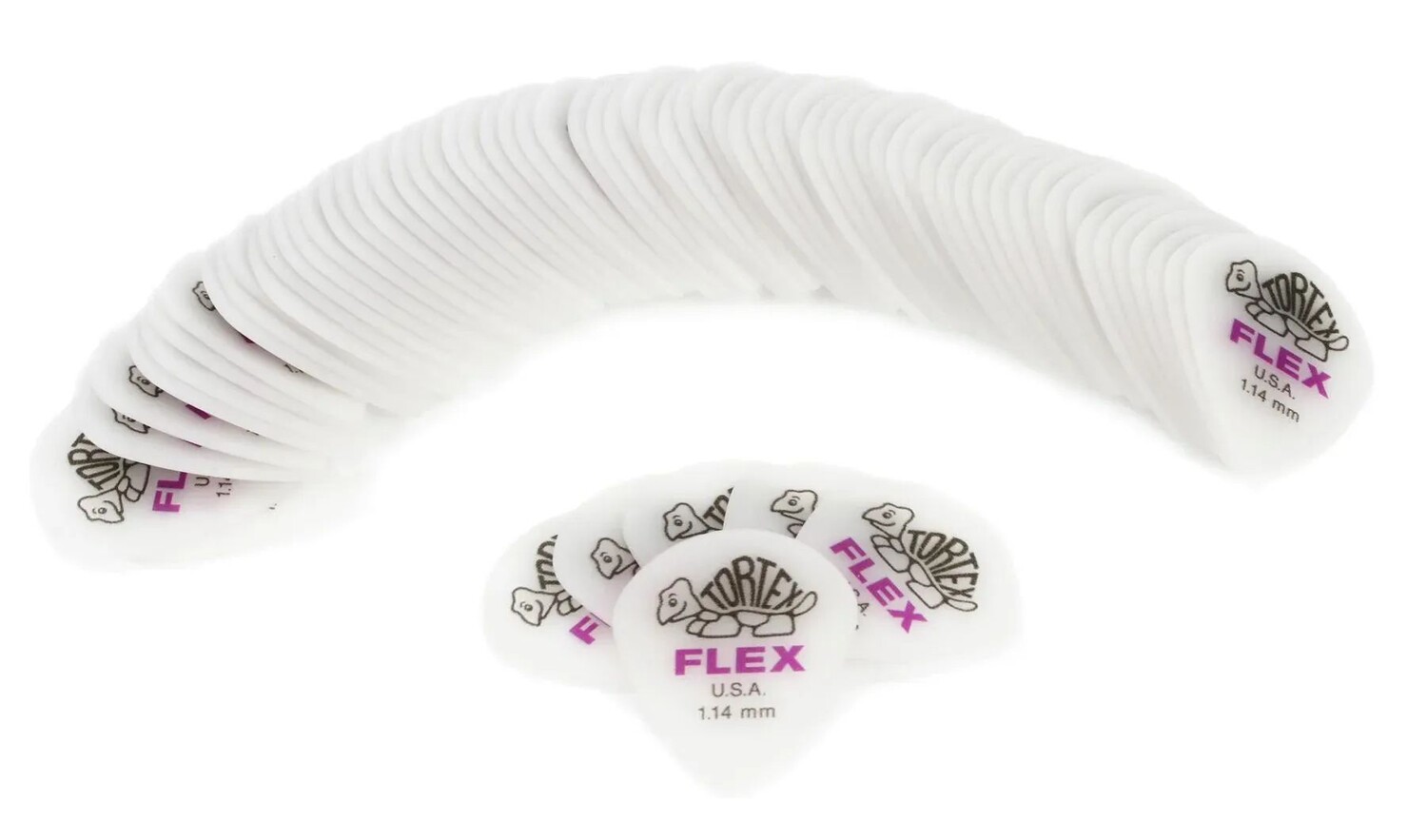 

Медиаторы для гитары Dunlop Tortex Flex Jazz III XL — 1,14 мм, белые (72 шт.)