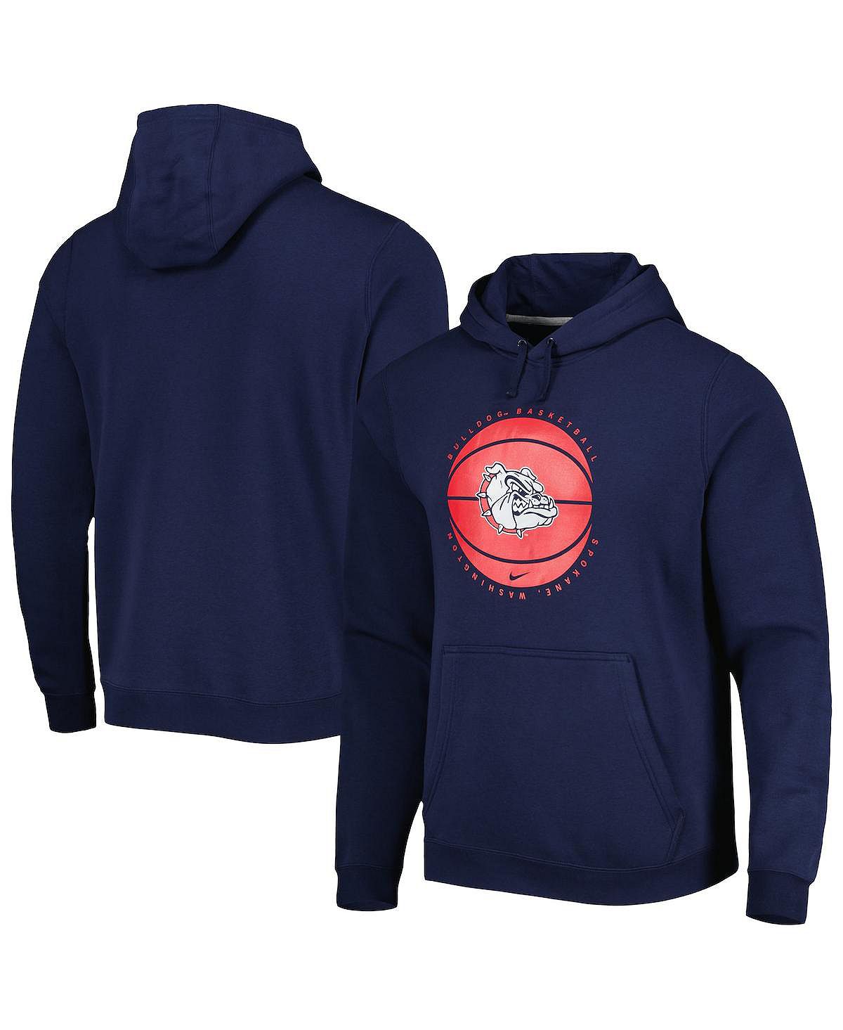 цена Мужской темно-синий баскетбольный пуловер с капюшоном Gonzaga Bulldogs Nike