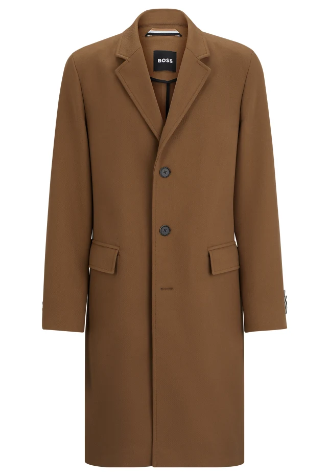 

Классическое пальто c-hyde-flaps-hl-241 slim fit Boss, коричневый