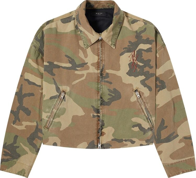

Куртка Amiri Camo Workman 'Green Camo', зеленый