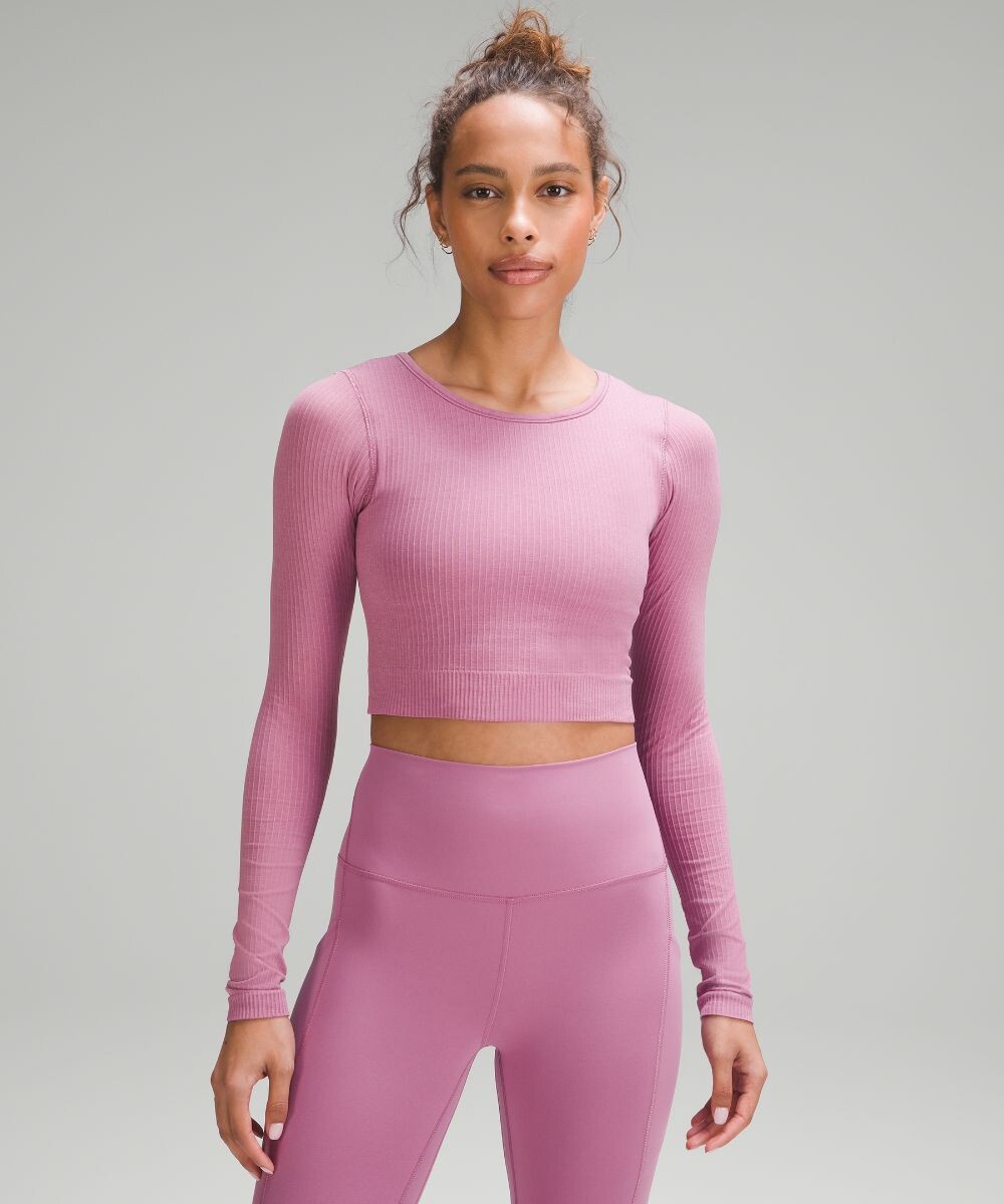 

Рубашка с длинным рукавом Ebb to Street Lululemon, бархатный пыльный