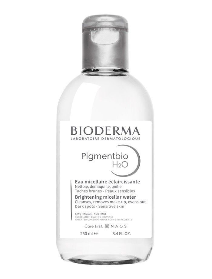 Bioderma Pigmentbio H2O мицеллярная жидкость, 250 ml мицеллярная вода bioderma мицеллярная вода осветляющая и очищающая н2о pigmentbio