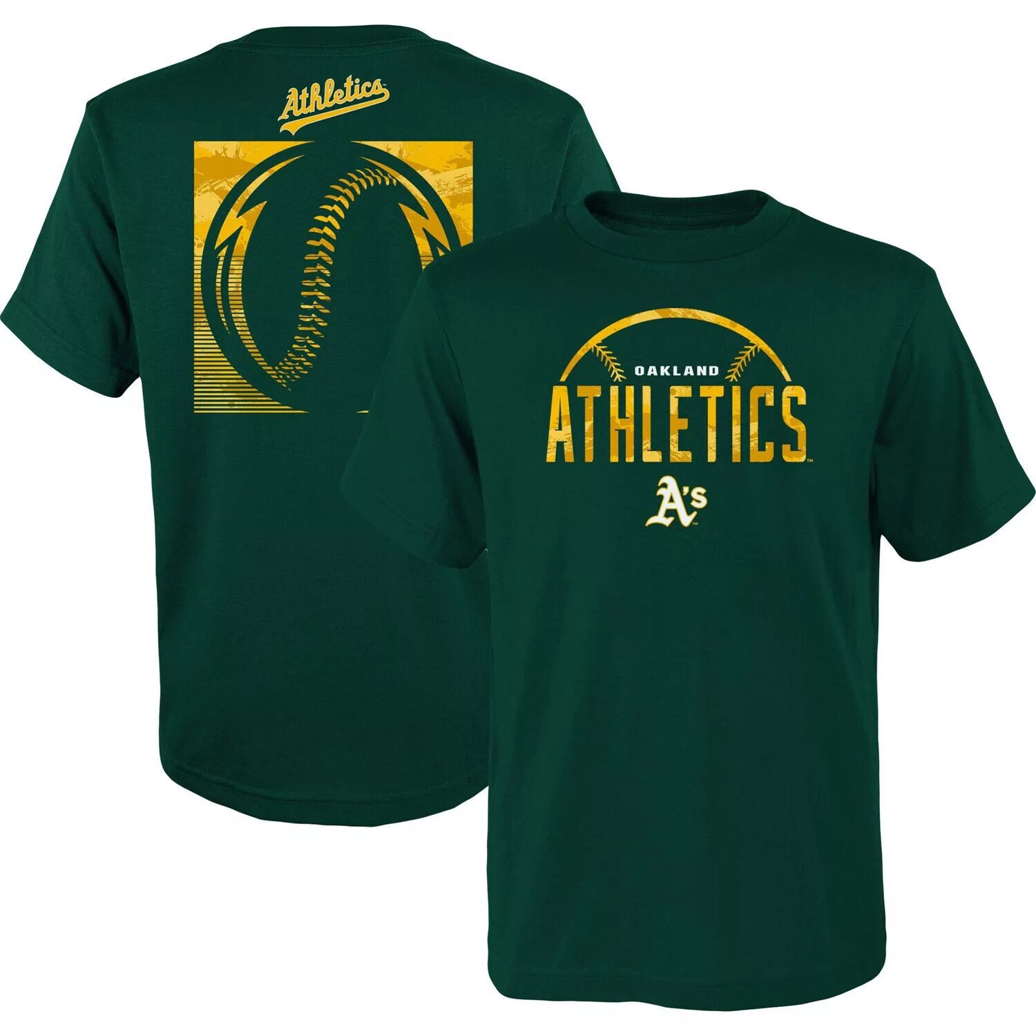 

Зеленая футболка Youth Oakland Athletics Blitz Ball Outerstuff