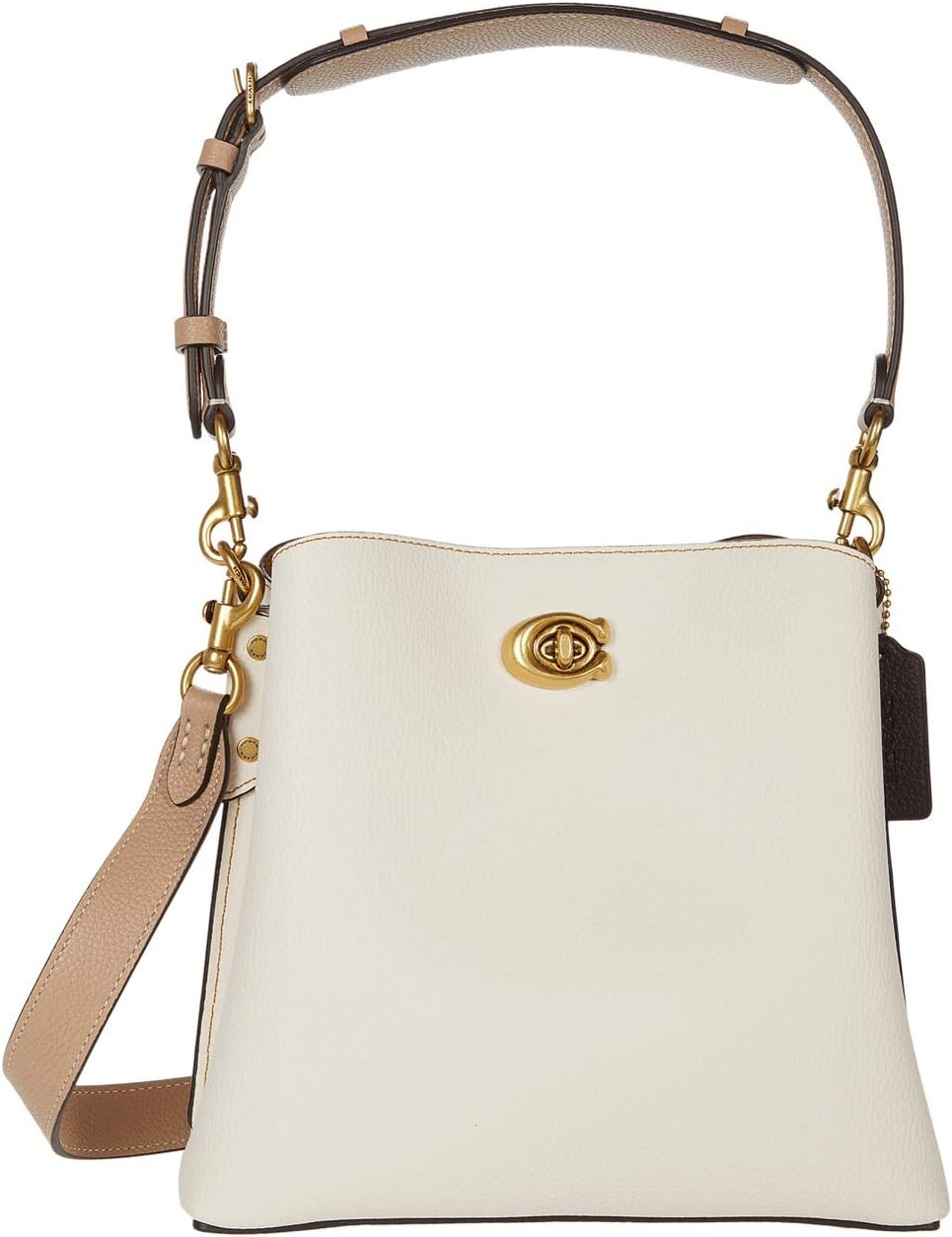 

Сумка Color-Block Leather Willow Bucket 24 COACH, цвет B4/Chalk Multi