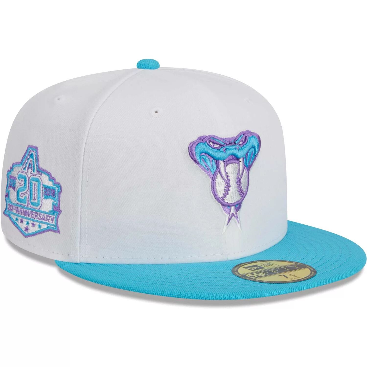 

Мужская приталенная шляпа New Era White Arizona Diamondbacks Vice 59FIFTY