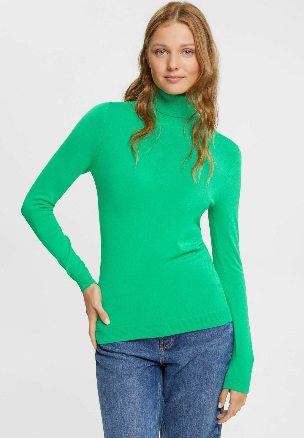 

Топ с длинными рукавами Esprit, зеленый