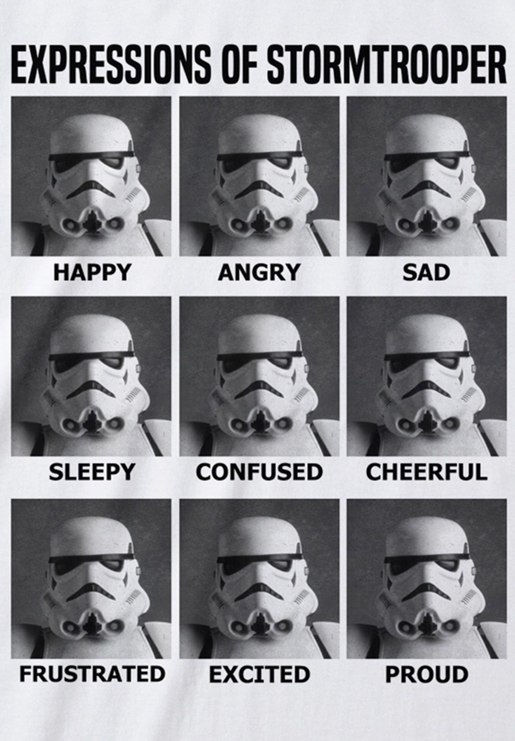 

Футболка с принтом STAR WARS EXPRESSIONS OF STORMTROOPER Henry Tiger, белый