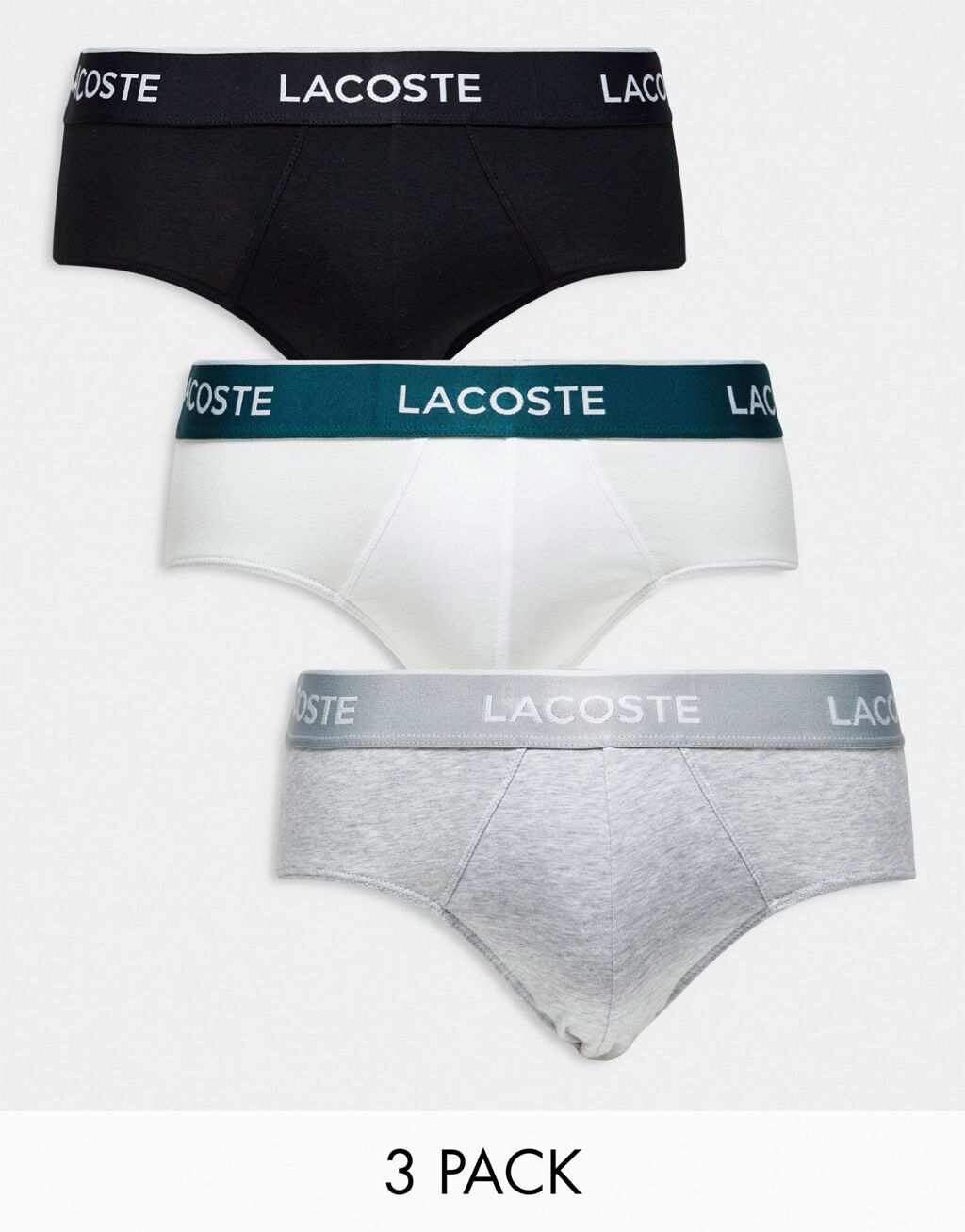

Набор из трех разноцветных трусов Lacoste Essentials
