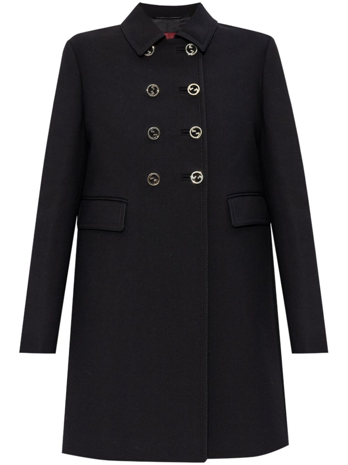 

Gucci двубортное пальто, черный