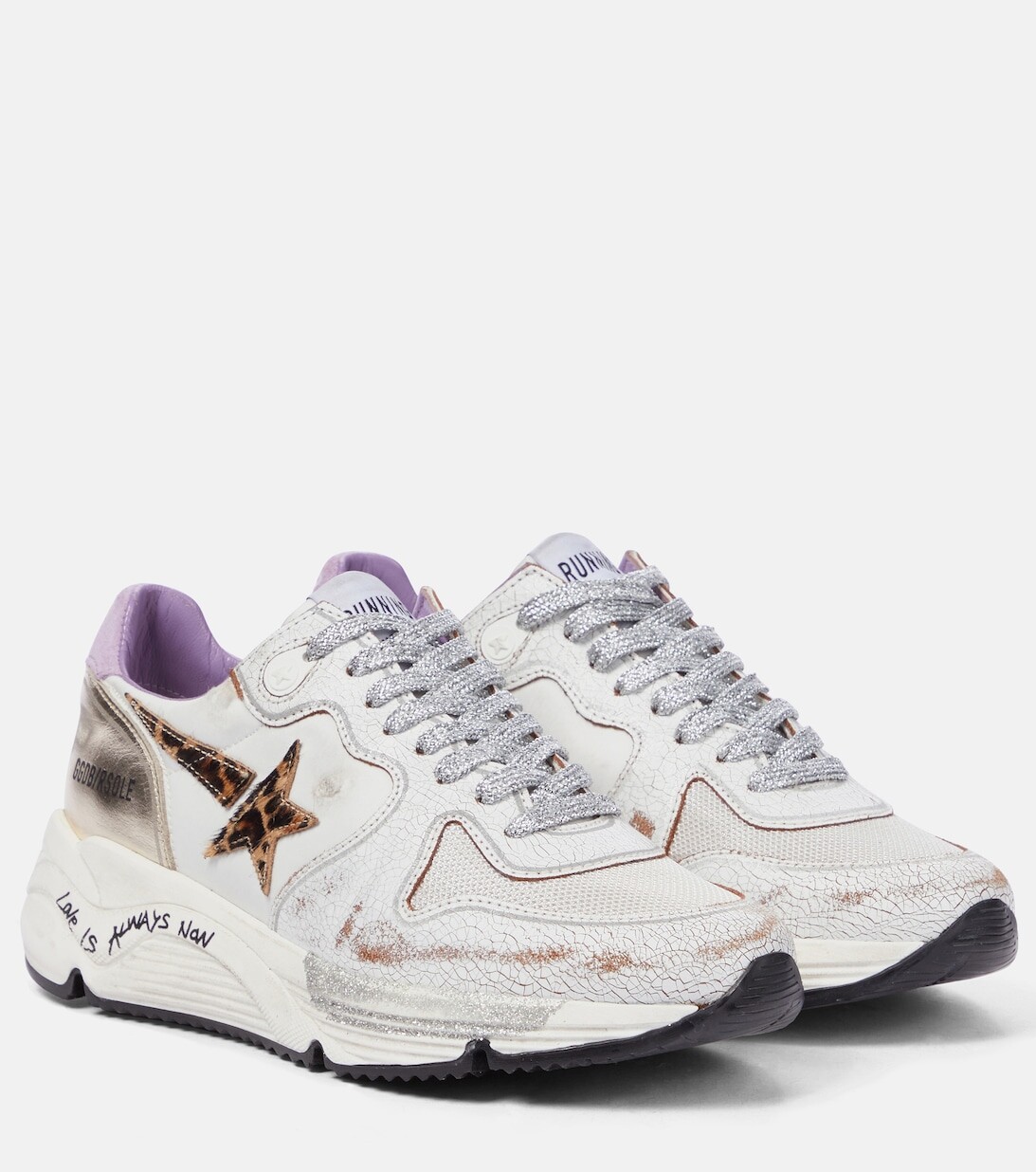 

Кожаные кроссовки Running Sole Golden Goose, белый