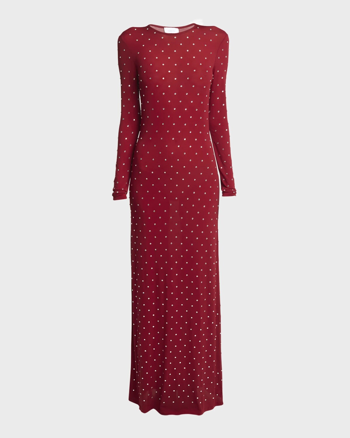 

Платье макси из джерси с кристаллами Rabanne, цвет Scarlet Red