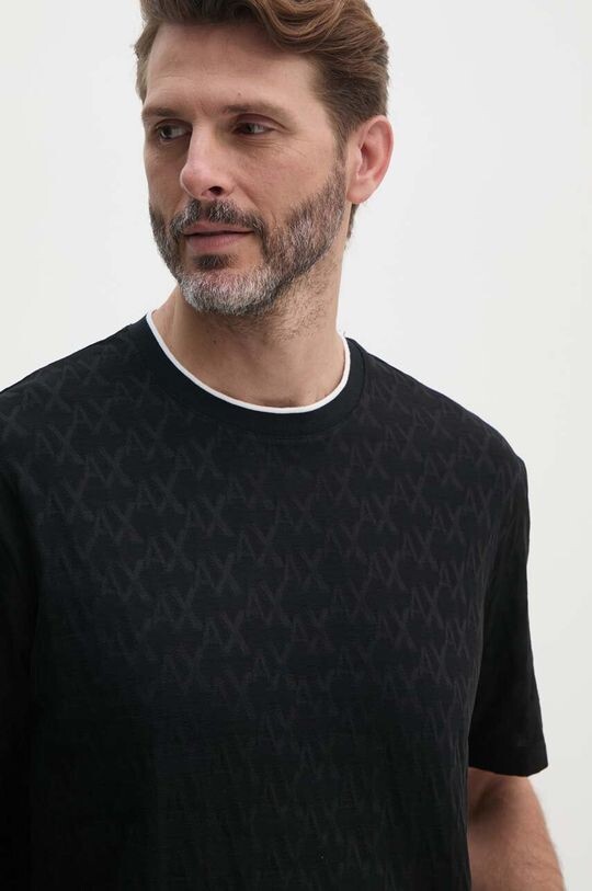 

Хлопковая футболка Armani Exchange, черный