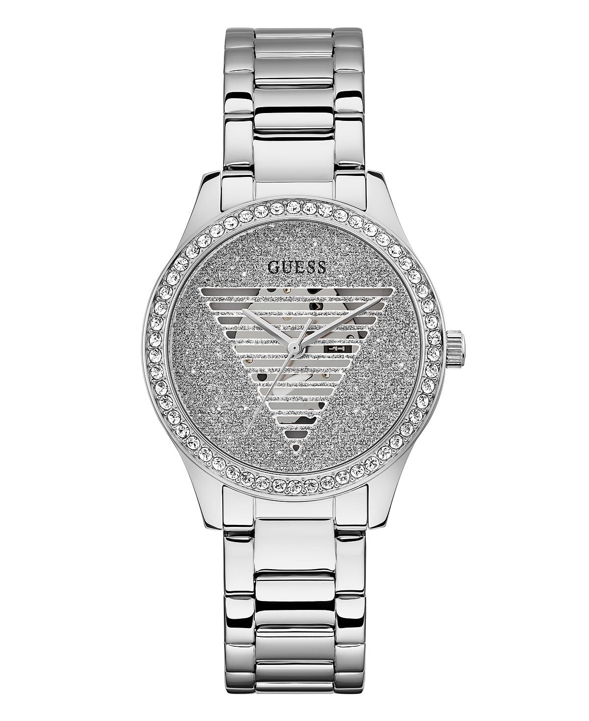 

Женские аналоговые серебристые часы из нержавеющей стали, 38 мм GUESS
