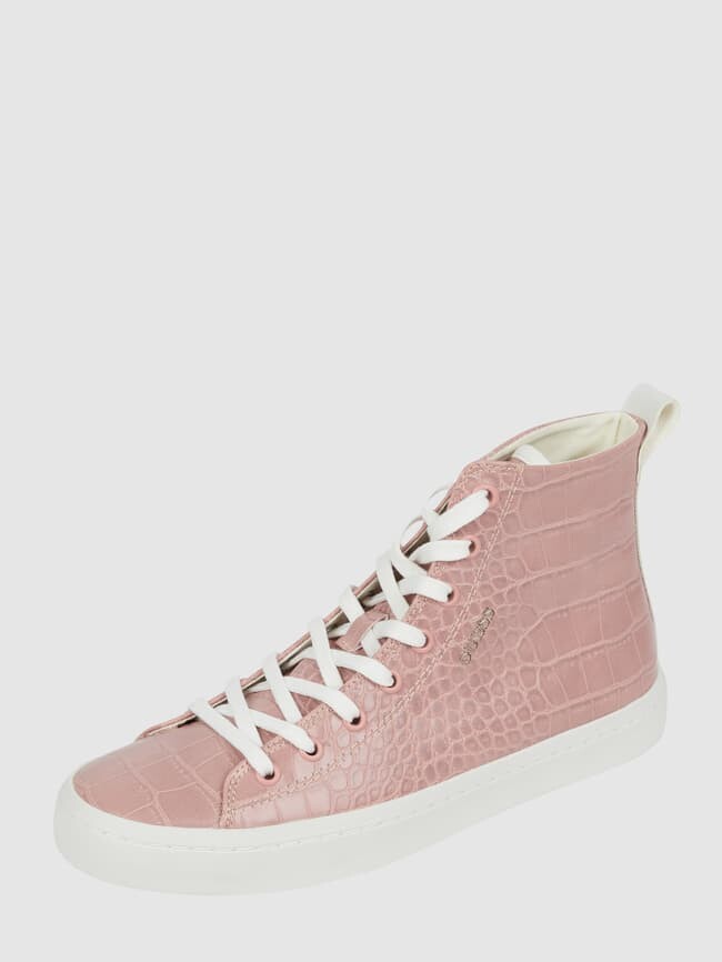 

Высокие кеды под кожу, модель Elga Guess, розовый