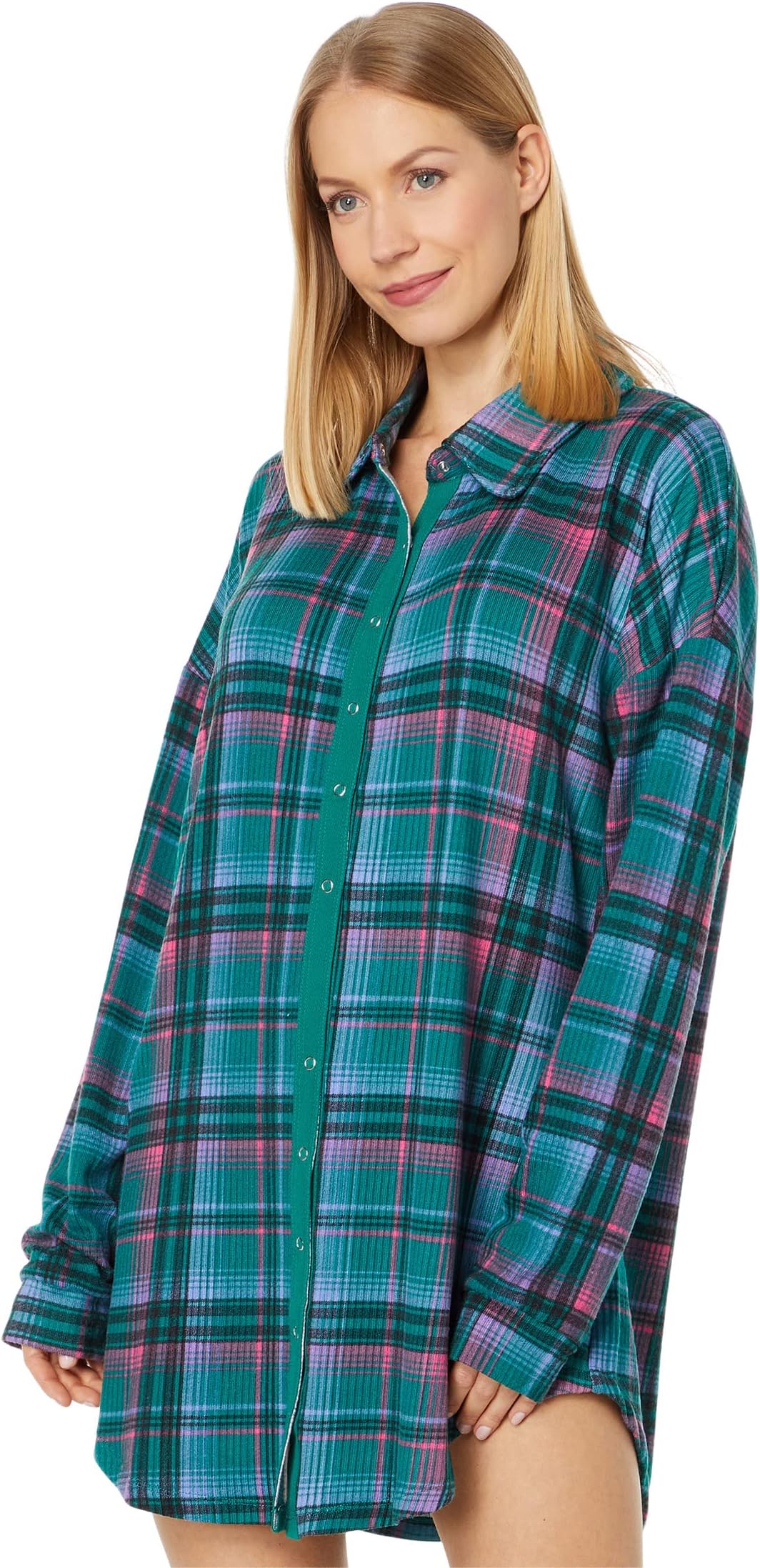 

Пижама в рубчик First Snow Hacci Honeydew Intimates, цвет Emerald Plaid