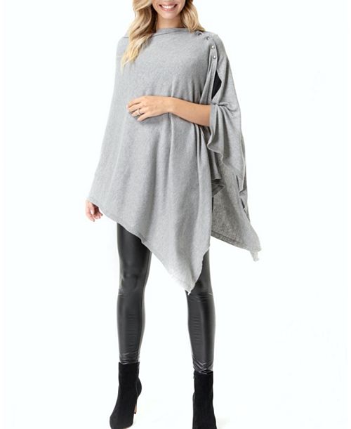 Универсальная трикотажная одежда 4 в 1 в виде шали для беременных и кормящих мам Accouchée, цвет Gray ночная рубашка для беременных кормящих и amp комплект халатов accouchée цвет gray