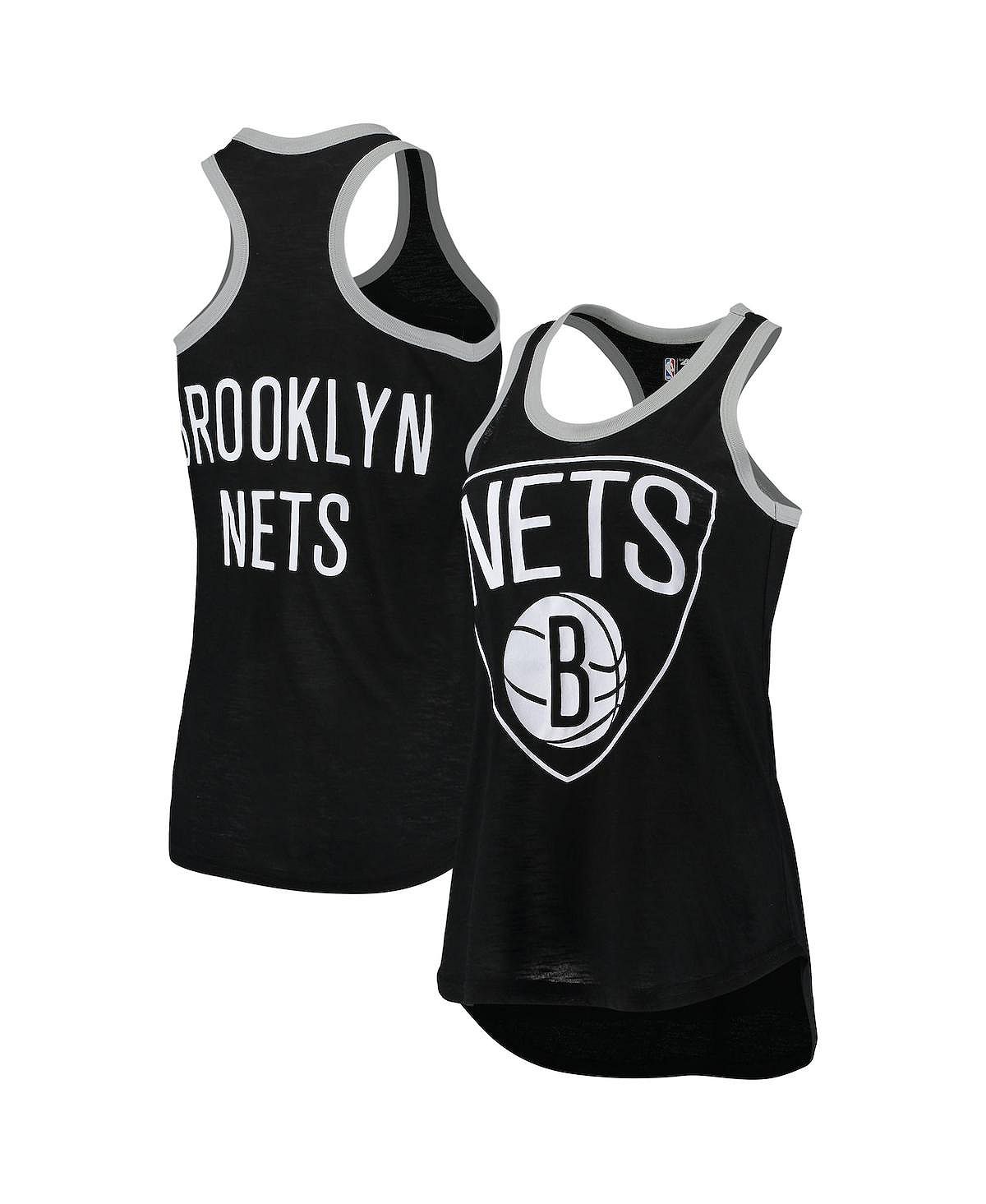 цена Черная женская майка Brooklyn Nets Showdown Burnout G-III Sports by Carl Banks, черный