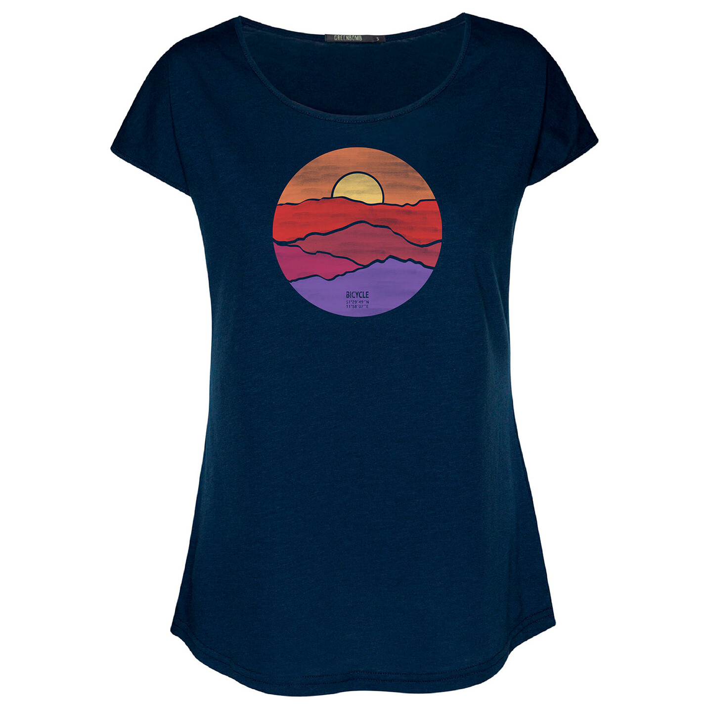 

Футболка Greenbomb Women's Nature Levels Cool s, темно синий