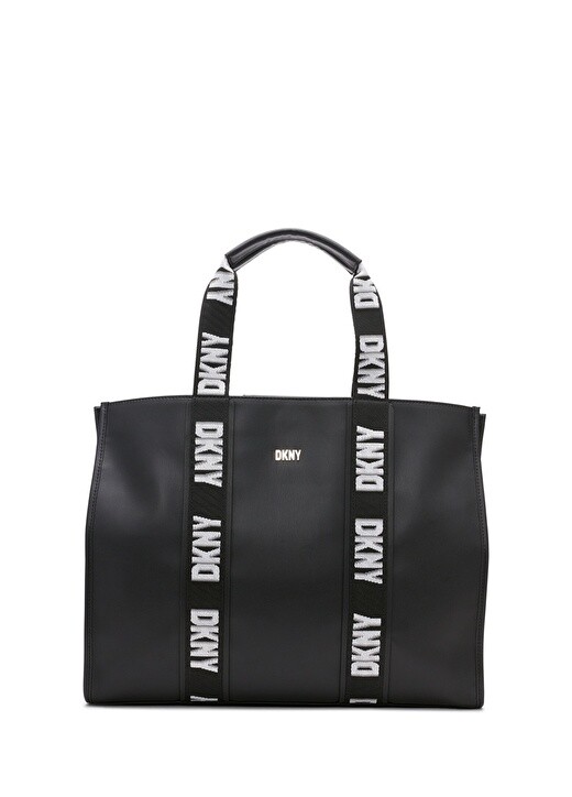 

Черная женская сумка на магните Dkny