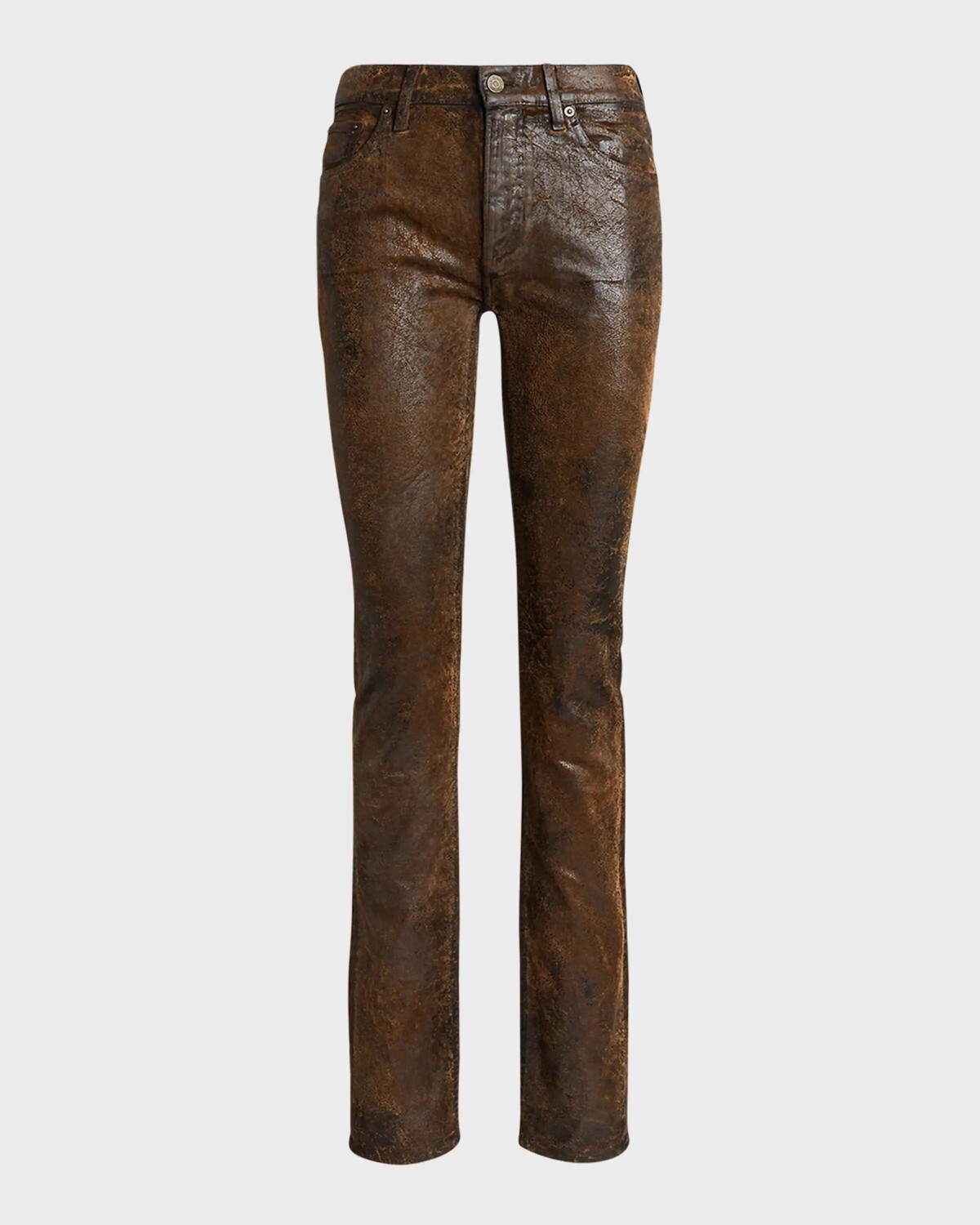

Прямые джинсы 750 с принтом и флоком Ralph Lauren Collection, коричневый