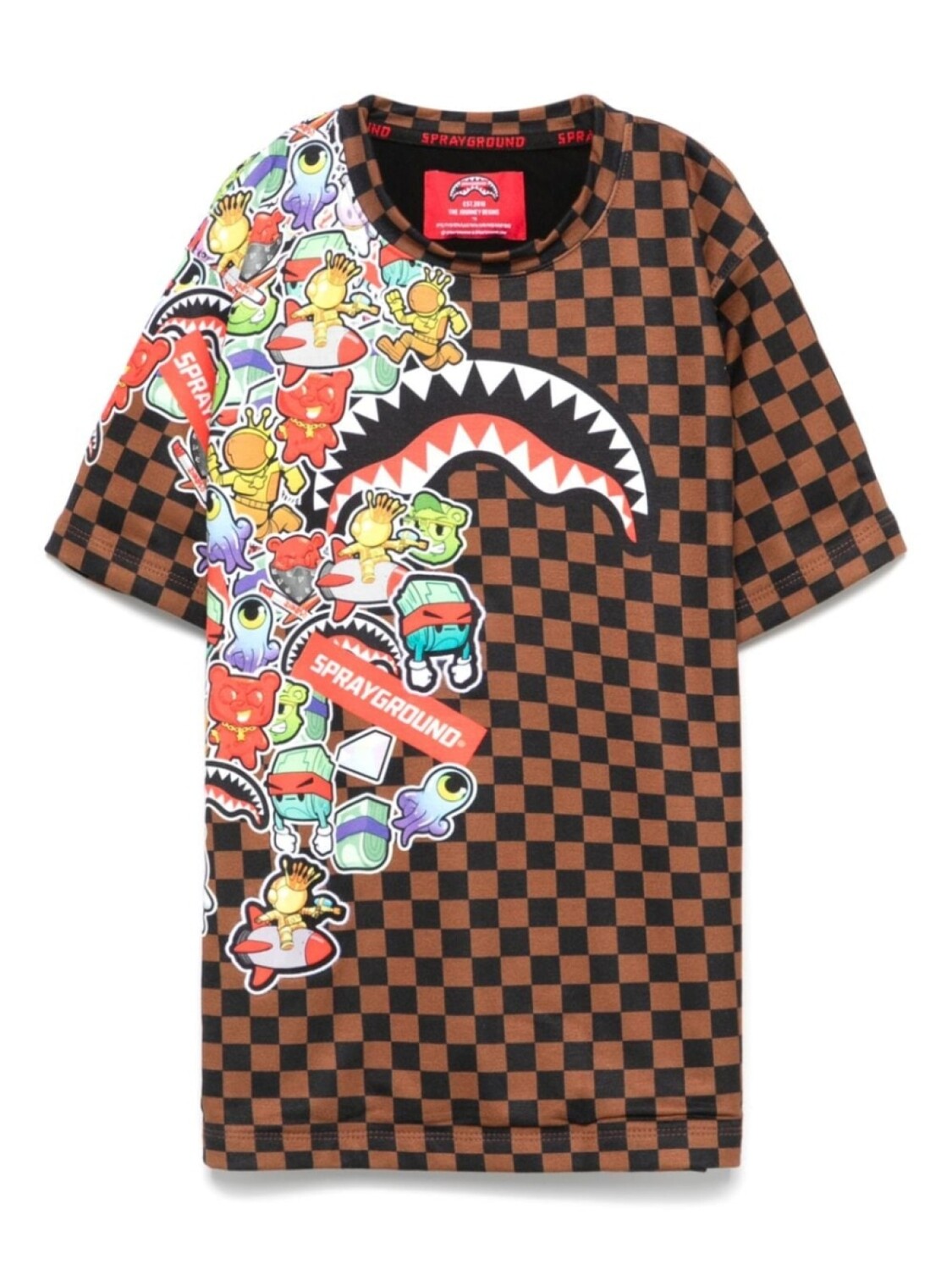 

Sprayground kid футболка с наклейкой Bomb, коричневый
