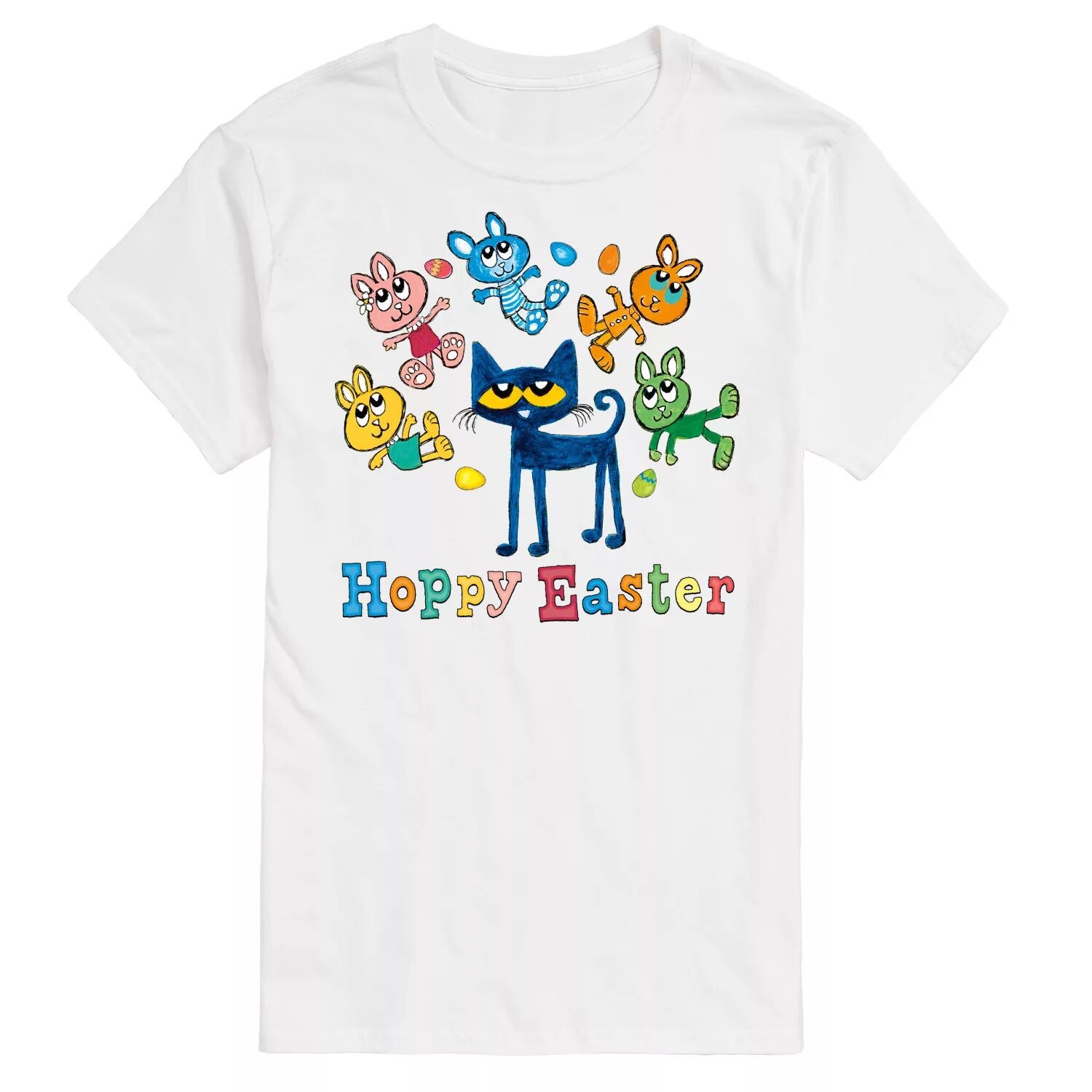 

Пасхальная футболка Big & Tall Pete The Cat Хоппи Licensed Character, белый