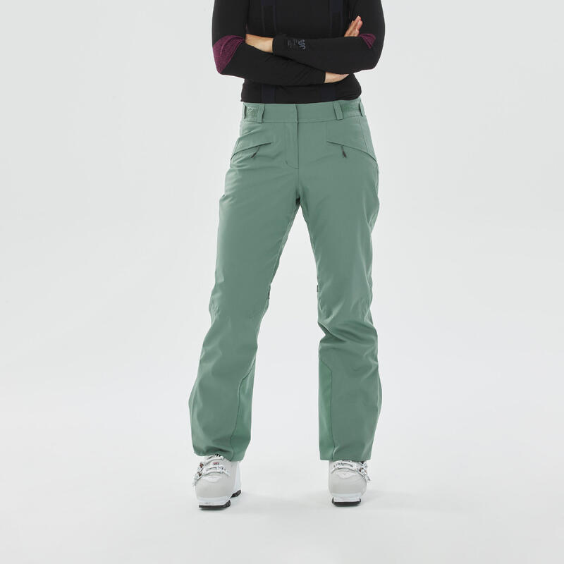 цена Лыжные брюки женские теплые - 580 зеленый WEDZE, цвет gruen