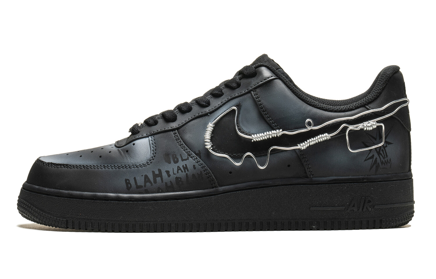

Кроссовки Nike Air Force 1 Skateboarding Shoes Unisex Low-top Black, черный