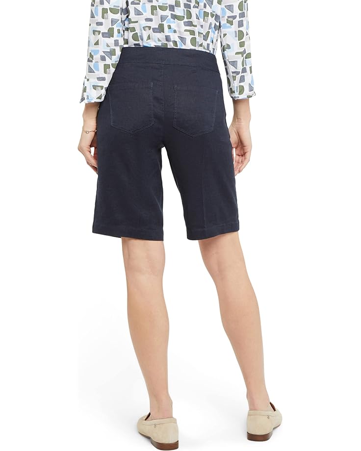 Шорты NYDJ Petite Modern Bermuda Shorts in Stretch Linen Twill, цвет Oxford Navy