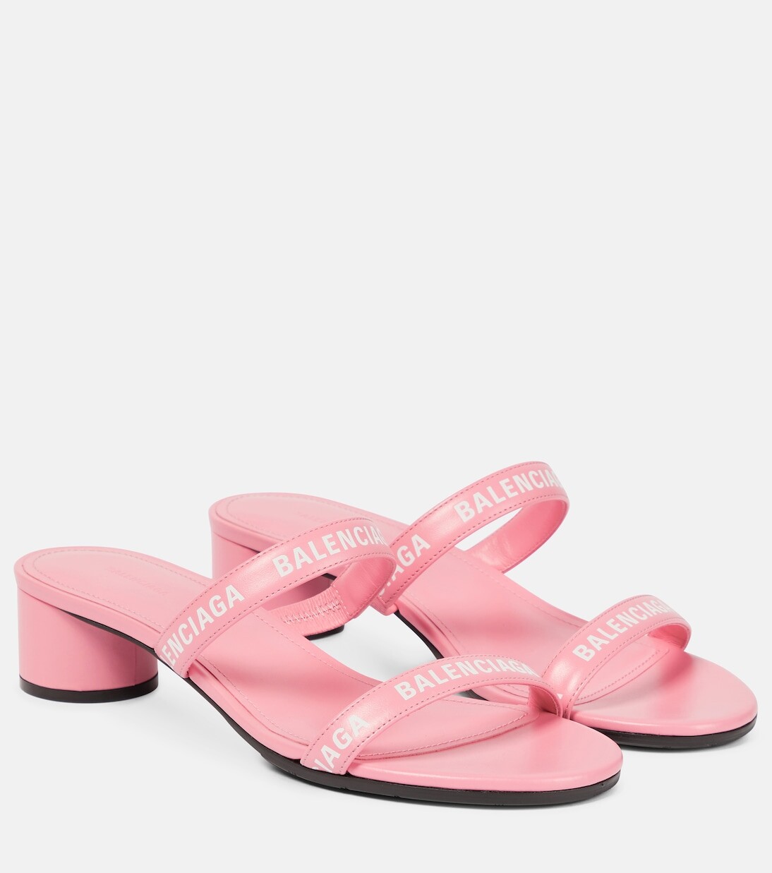 

Круглые кожаные сандалии Balenciaga, розовый