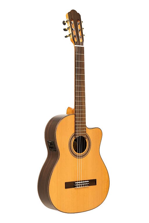 Акустическая гитара ANGEL LOPEZ Mazuelo serie electric classical guitar with solid cedar top with cutaway цена и фото